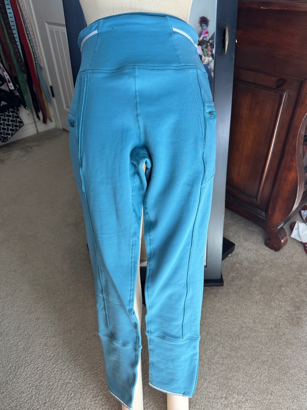 Free People Blue Active Fleece Lined Leggings- size M